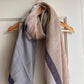 AW25 SIENNA OVERSIZED WOOL & LUREX BORDER SCARF