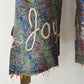ERIN EMBROIDERED 'Peace & Love' KANTHA SCARF (NO. 5)