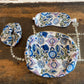HAND-PRINTED COTTON MAKE-UP BAG BLUE
