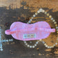 HAND-PRINTED COTTON MAKE-UP BAG SET PINK