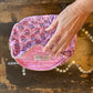 HAND-PRINTED COTTON MAKE-UP BAG SET PINK