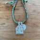 SILVER DEITIES NECKLACE ON SARI CORD
