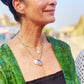 Lisa Taylor Design, Painted deities necklace on sari cord