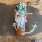 VINTAGE CLAY STATUE BLUE KRISHNA