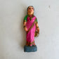 VINTAGE CLAY STATUE LADY IN SARI