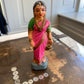 VINTAGE CLAY STATUE LADY IN SARI