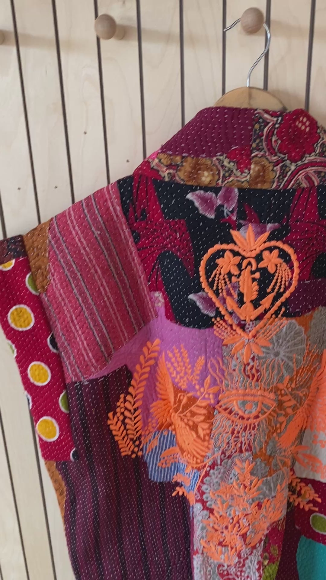 FLOURO EMBROIDERED KANTHA CHRISSY WAISTCOAT, LISA TAYLOR DESIGN