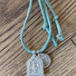 Lisa Taylor Design, Painted deities necklace on sari cord