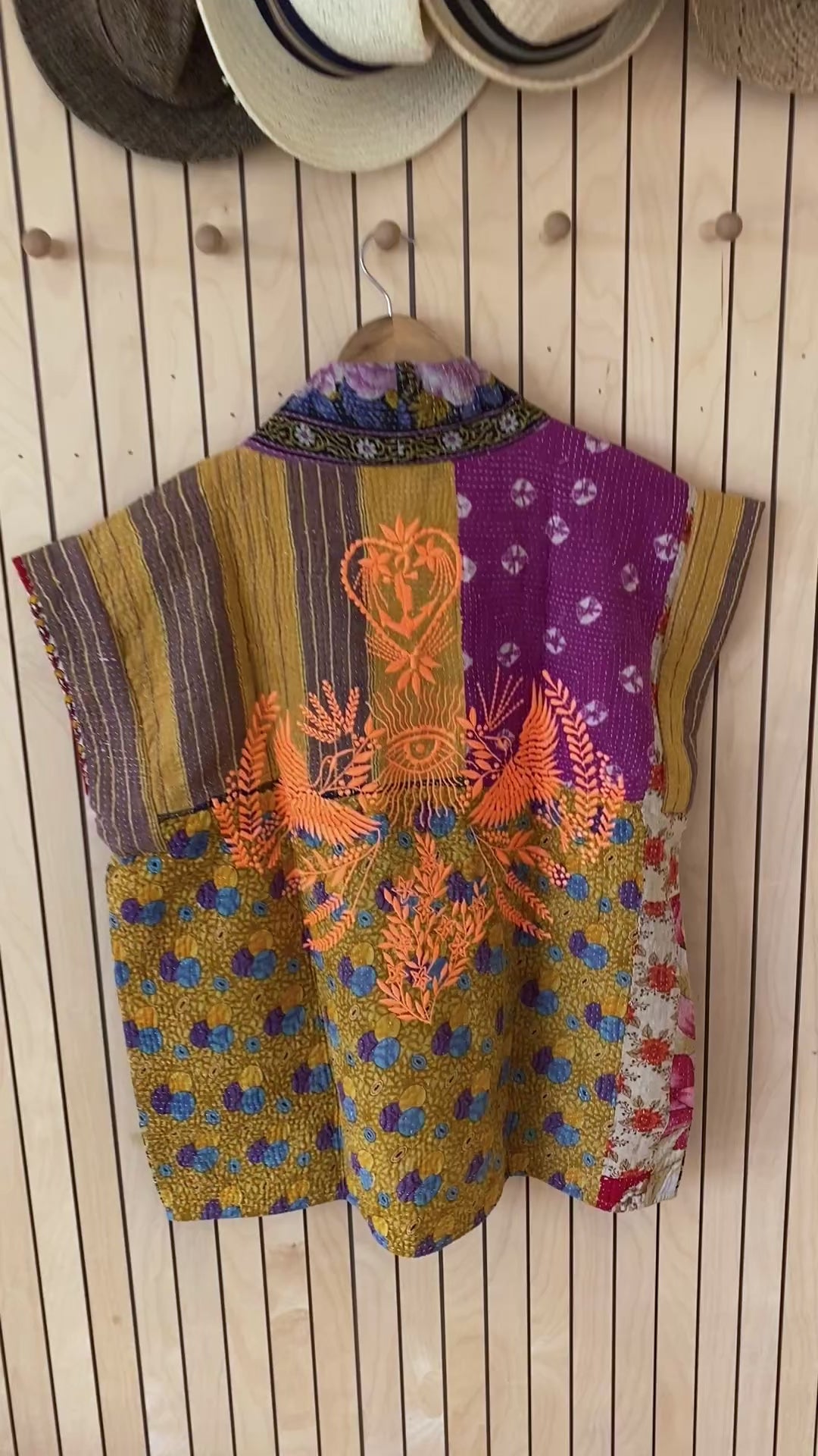 FLOURO EMBROIDERED KANTHA CHRISSY WAISTCOAT, LISA TAYLOR DESIGN