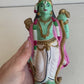 VINTAGE CLAY STATUE BLUE KRISHNA
