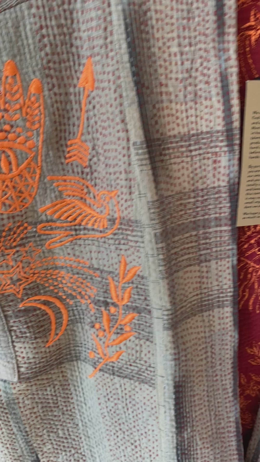 FLOURO EMBROIDERED KANTHA CHRISSY WAISTCOAT, LISA TAYLOR DESIGN