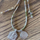 Lisa Taylor Design, Painted deities necklace on sari cord
